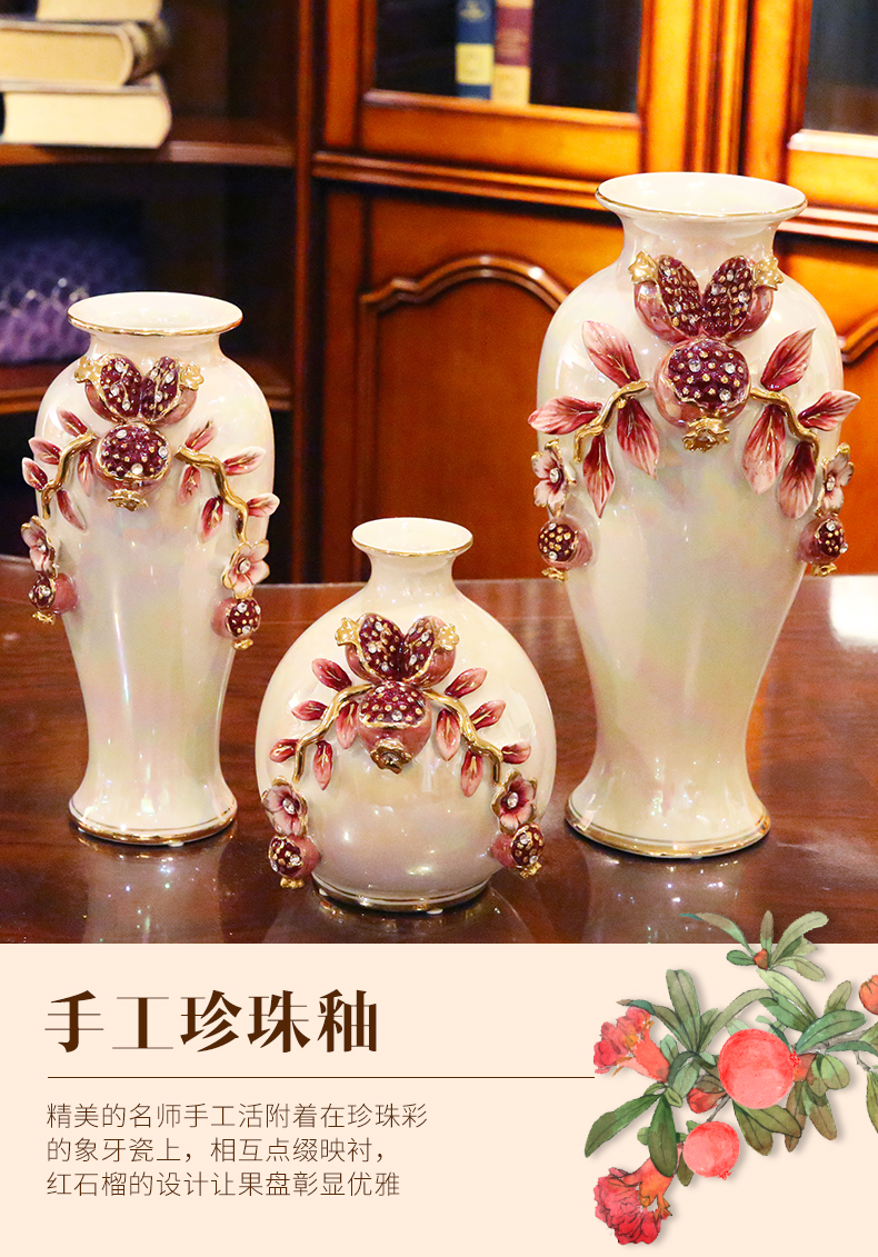 European vase furnishing articles ceramic simulation flowers sitting room suit creative household act the role ofing is tasted vase girlfriends wedding gift