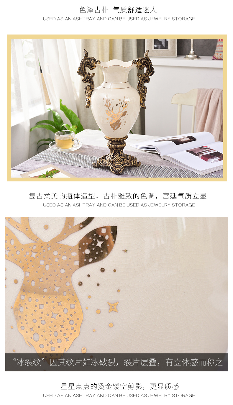 Modern light key-2 luxury simple ceramic vase type creative flower arrangement sitting room place vases, flower art home decoration