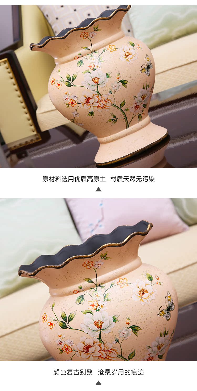 American vase furnishing articles household act the role ofing is tasted, creative New Year sitting room of Europe type restoring ancient ways simulation ceramics dried flower flower arranging flowers