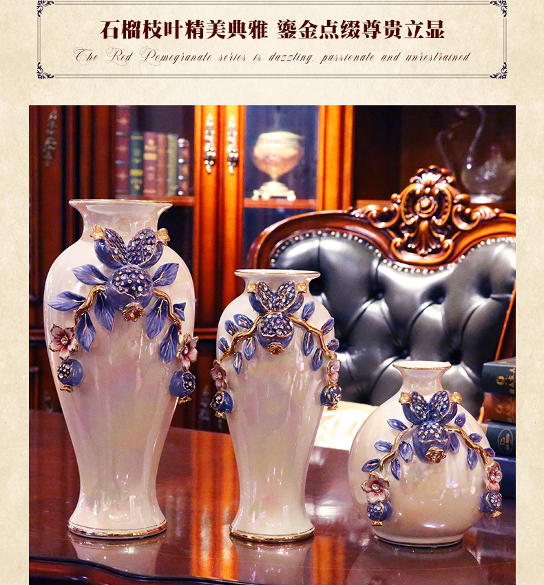 European vase furnishing articles ceramic simulation flowers sitting room suit creative household act the role ofing is tasted vase girlfriends wedding gift