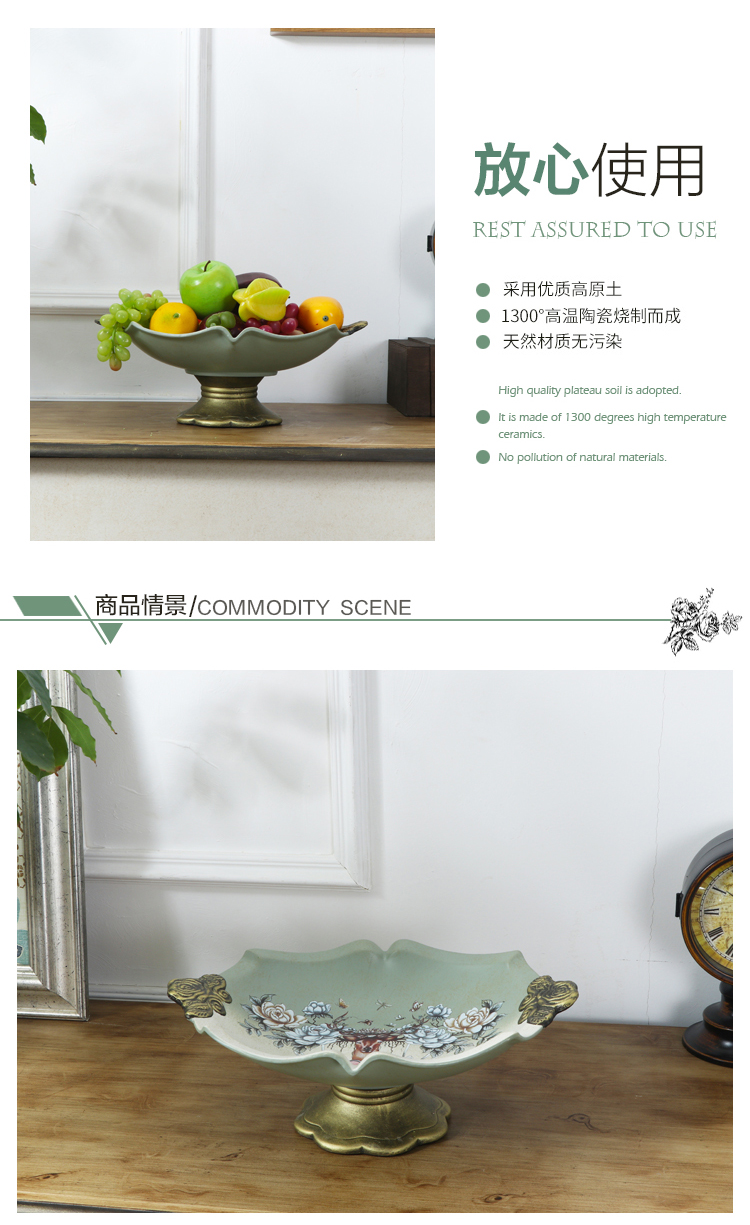 American snacks compote of fruit large ceramic household Nordic modern creative sitting room tea table European fruit bowl