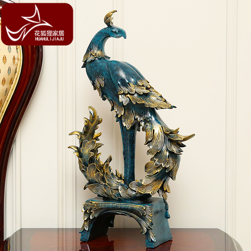 European Phoenix decoration creative home TV cabinet study table decoration craft gift decoration American abstract art decoration