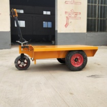 Construction site pull brick special electric hand push flat pull brick car pull ash concrete into the elevator dump tricycle