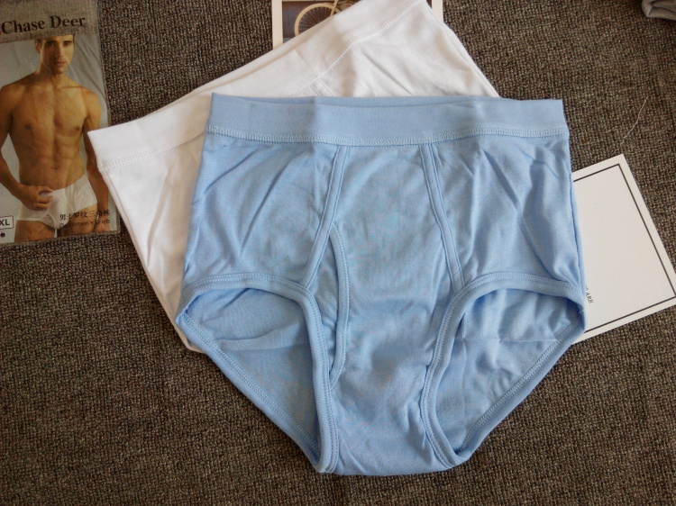 Quần lót nam bằng vải cotton tam giác cộng với size cộng với phân bón thoáng khí mồ hôi trắng cao eo trung niên quần lót nữ cao cấp