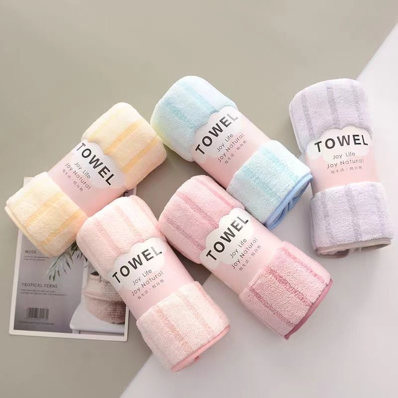5 packs of coral velvet large towel adult baby face towel household bath towel absorbs water without shedding hair and can be hung
