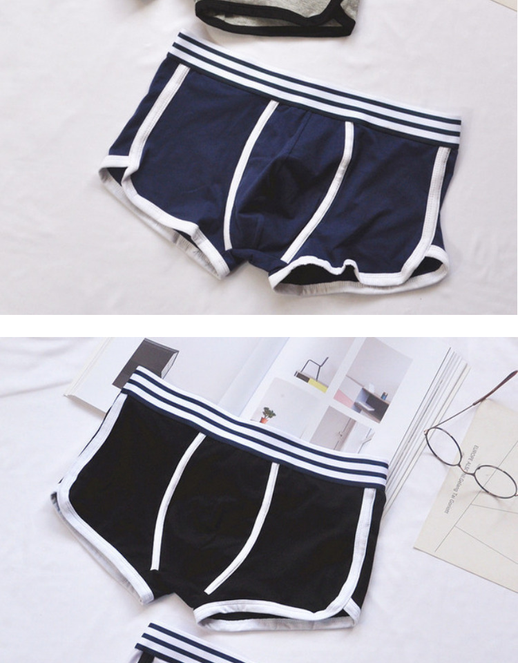 Đồ lót nam 3 tải U quần lửng cotton boxer quần trắng học sinh trẻ thể thao bốn góc quần thoáng khí 衩 thủy triều quần lót đẹp