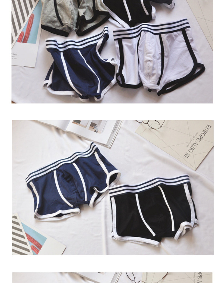 Đồ lót nam 3 tải U quần lửng cotton boxer quần trắng học sinh trẻ thể thao bốn góc quần thoáng khí 衩 thủy triều quần lót đẹp
