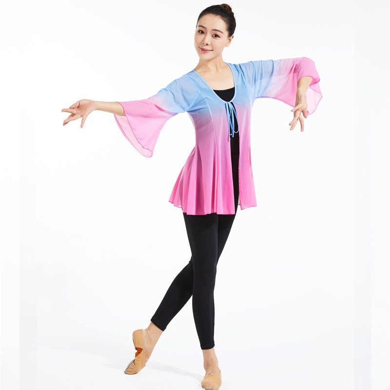 Chinese teachers' folk dance suit adult female classical dance dress rehearswear to dress up and dance with dance practice