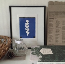 ) Blue paper) Blue Morandi Cardboard South Korea Handmade Photo Frame Retro Photo Prop Suit