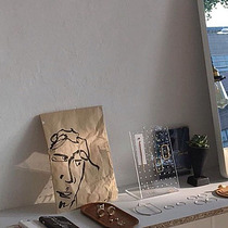 Matisse knead crumpled Babas thin kraft paper Retro large card Abstract portrait art card