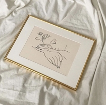 Matisse) Matisse vintage gold frame Korea chic handmade photo frame retro card set