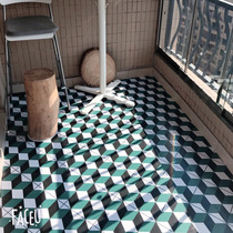 green ground late autumn dark green paper wall stickers self-adhesive physical store recommended ins Wind