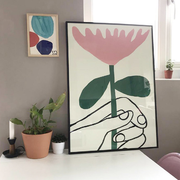 ) flower ) Korean niche illustrator Hyun Yafeng colorful flower fafa art poster recommended