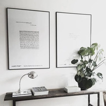 poem Nordic minimalist black and white letter hand-painted verse Yoko Onos poem art poster decorative painting