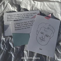 ) Her) Classic art film She hand-painted special paper cards 3 sets of bests