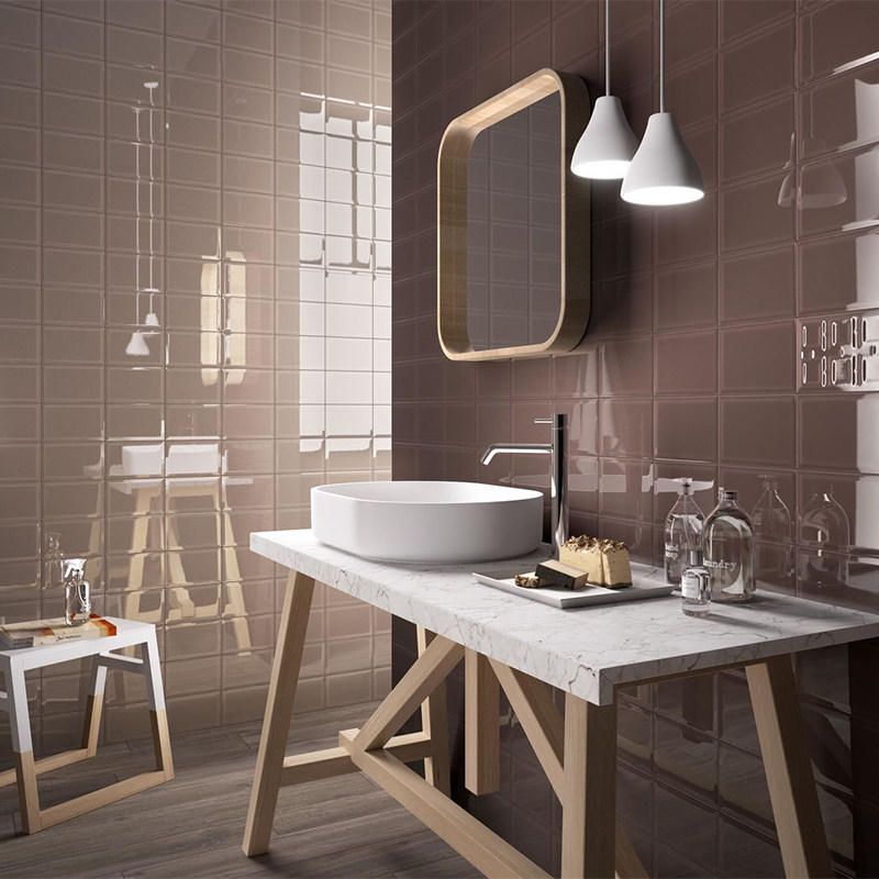 Italian Small Bee Tiles Chocolate CENTO PER CENTO KITCHEN DRESSING ROOM BREAD IMPORTED TILES