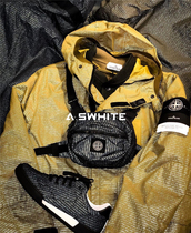 Spot STONE ISLAND STONE ISLAND 19AW chest bag bag reflective fiberglass black Orange