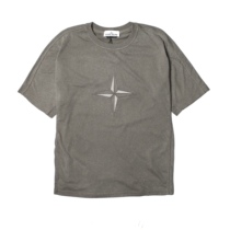 Spot Stone Island 20SS Compass Logo Stone Island Compass Standard Wash Dyeing Short Sleeve