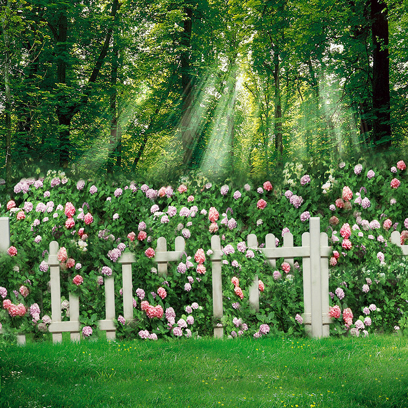 Douyin anchor live room landscape garden bamboo forest outdoor landscape decoration three-dimensional background cloth 3d fast hand background wall