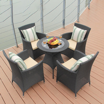 Dreams leisure rattan tables and chairs outdoor courtyard gardens creative rattan tables and chairs five-piece coffee table combination customization