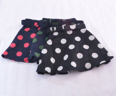 Korean autumn new polka dot woolen skirt, A-line skirt, slimming and petite, umbrella skirt, high-waisted short skirt