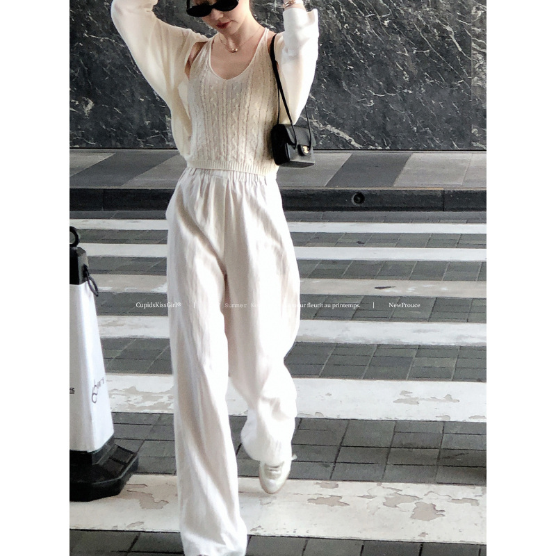 Csk Cupid's "Chill Casual Pants" Are Relaxed and Comfortable Summer Twill Simple Casual Straight-Leg Long Pants Csk Cupid's "Chill Casual Pants" Are Relaxed and Comfortable Summer Twill Simple Casual Straight-Leg Long Pants