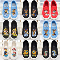 Childrens shoes Boys canvas shoes 2021 spring and autumn new childrens cloth shoes large childrens pedal kindergarten cartoon board shoes