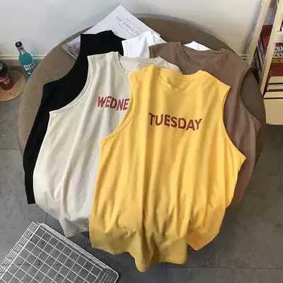 Summer new basketball uniform long version of loose letter quick-drying sweat training yoga top vest wear wild