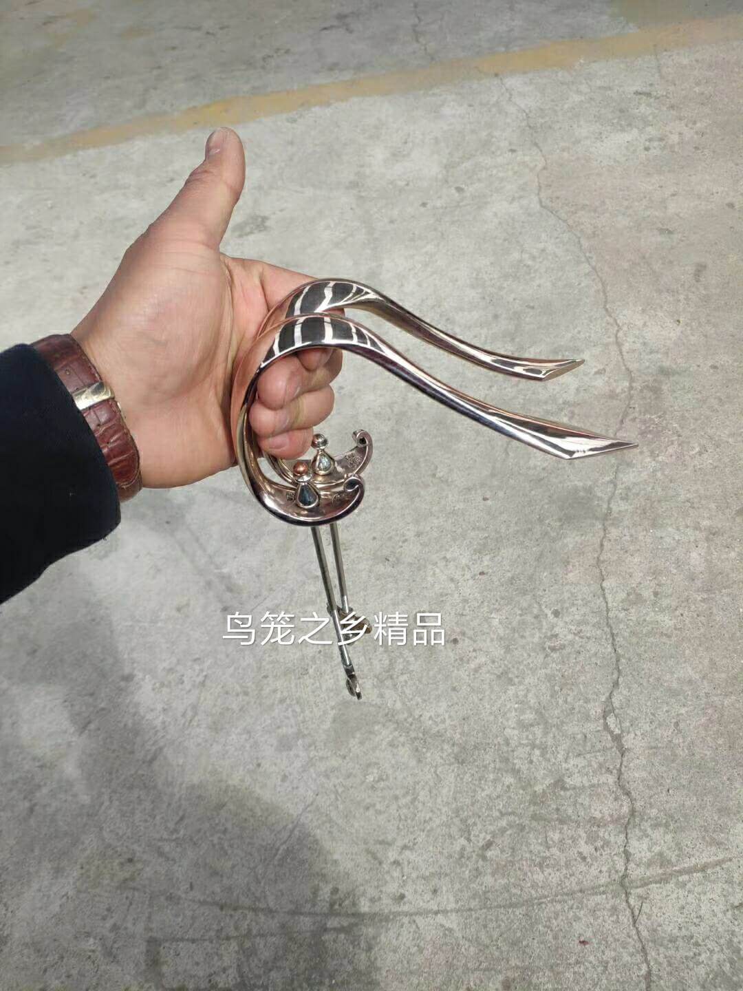 Chuanlong hook, thrush pen hook, Chenji hand-made hook, white copper hook, Su white copper, inlaid copper, high-grade birdcage hook