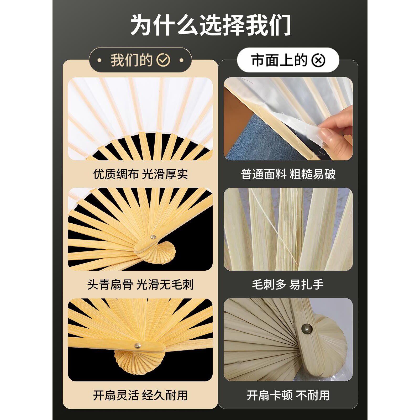 纸扇书生舞蹈扇子：古典中国风，黑白双面真丝秧歌扇子的魅力揭秘-古典舞配饰-淘宝百科网