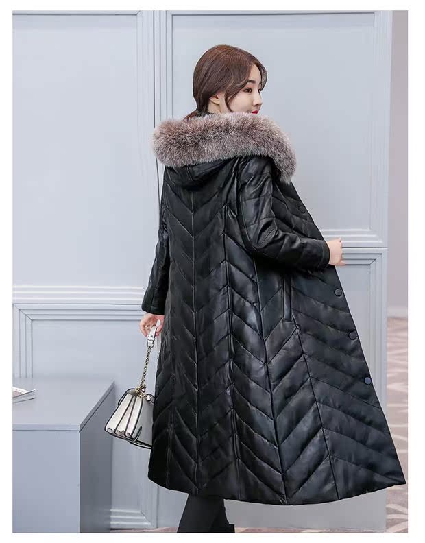Chống lông mùa xuống áo khoác nữ bán đặc biệt lông cáo lông mùa đông dày da cừu phần dài áo da lót lông