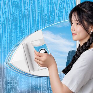 Glass Cleaning Tool for Home Use, High-Rise Exterior Windows, 2026 New Model, Specialized for Housekeeping, Double-Sided Glass Scraper, Window Cleaning Tool