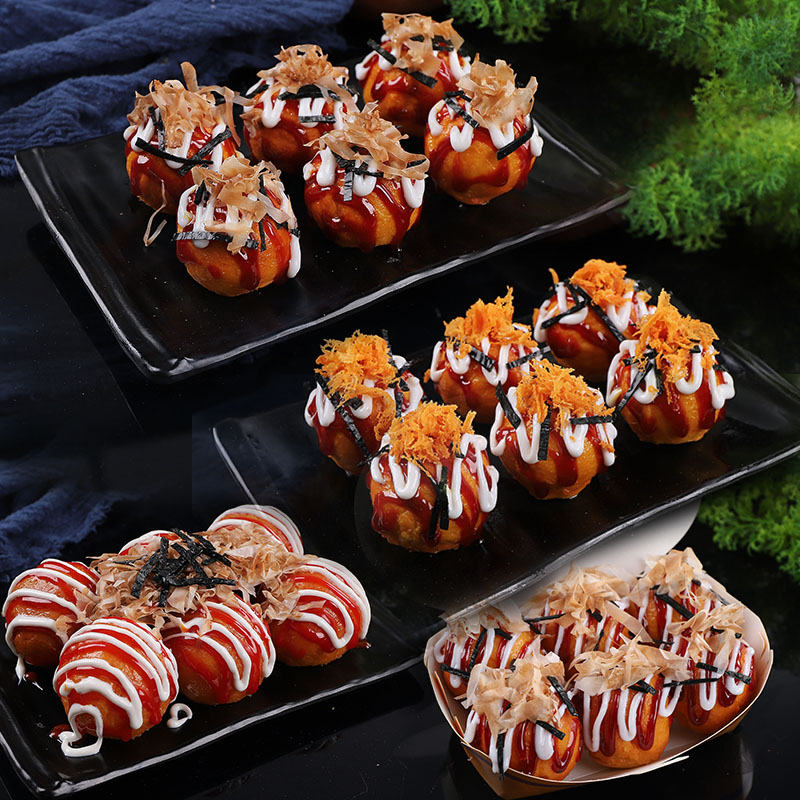 Emulation firewood fillet octopus pellet raw vegetable meat pine style octopus burning model fake food food food molds to be made