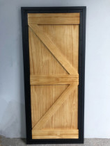 Retro solid wood door industrial wind iron art toilet door bathroom door creative restaurant bar door sink door custom