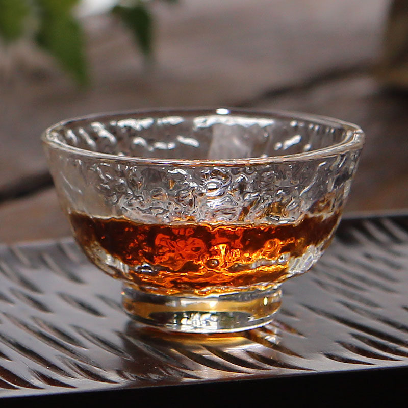 Japanese glass tea cup Simple thickened heat-resistant hammer pattern tea cup Master cup Kung Fu Tea cup Tea Ceremony Water cup
