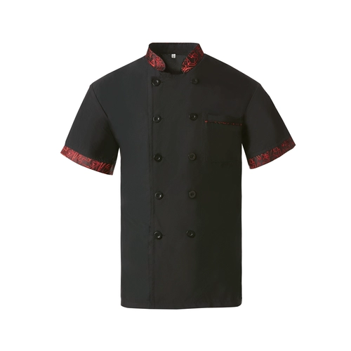 Шеф -повар обслуживание работы униформ с коротким рукавом в середине -Весенняя и летняя одежда мужская и женская ресторан ресторан ресторан ресторан кухня кухня двойной вычет