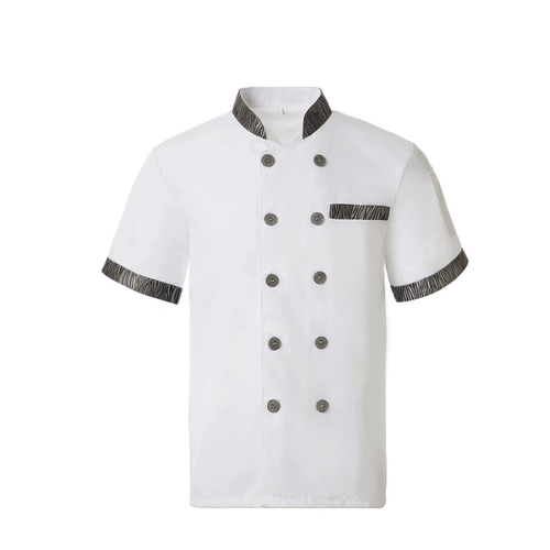 Шеф -повар обслуживание работы униформ с коротким рукавом в середине -Весенняя и летняя одежда мужская и женская ресторан ресторан ресторан ресторан кухня кухня двойной вычет