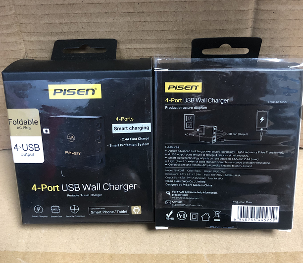 Pint Winning Charger Multi-Outlet Plug Fast Charging for Apple Mobile Phone Multipurpose 4US quad 2 4A Android Android