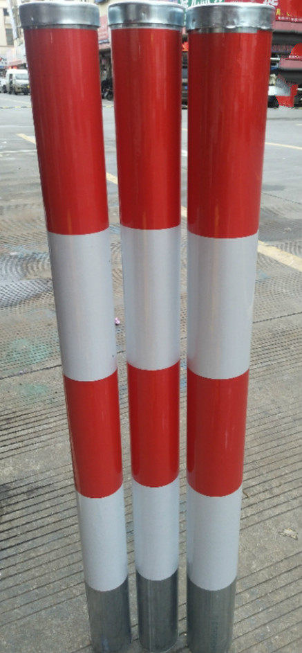 [USD 8.35] Anti-light warning column iron tube warning column red and ...