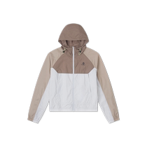 CONVERSE Official Womens Casual Zipper Pocket Sports Contrast Color Lightweight Hooded Jacket 10026393