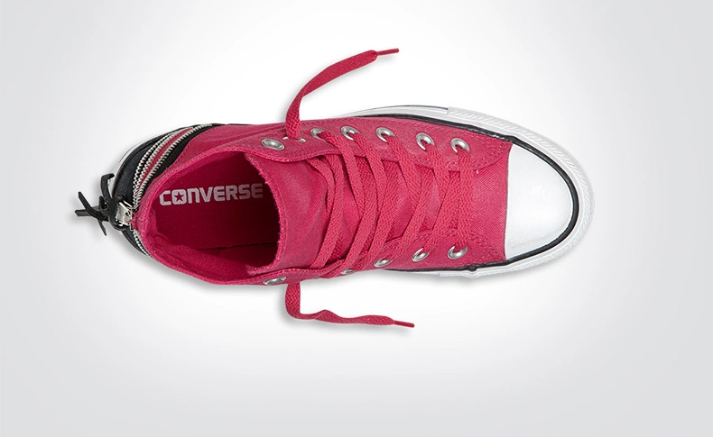 Diễn đàn kiểm tra-chính hãng Converse dây kéo ba lớp của phụ nữ giày cao gót xu hướng giản dị hàng đầu 545021 545022 - Plimsolls