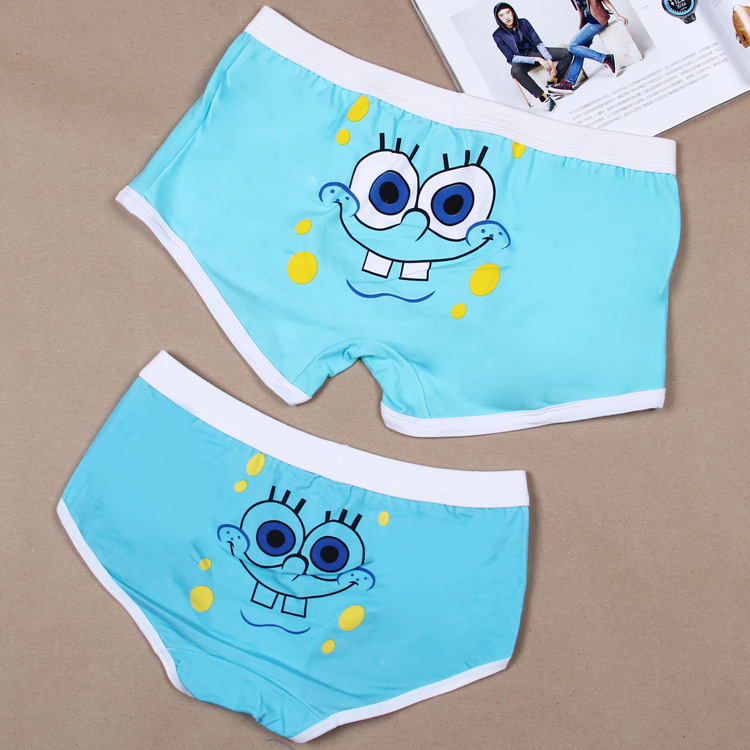 SpongeBob SquarePants Cotton Nam Boxer Quần Dễ Thương Cartoon Cặp Vợ Chồng Quần của Phụ Nữ Quần Tam Giác