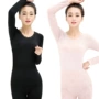 Slim-fit ấm đồ lót phụ nữ thời trang mùa đông thoáng khí sưởi ấm rắn màu cotton tròn cổ ấm đồ lót nữ dày