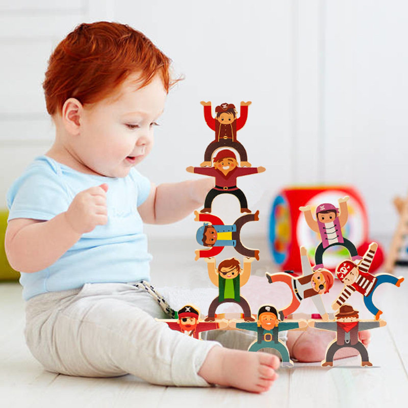 Early Education Puzzle Toy Pirates Vigorous-Vigorously Stacked Music Building Blocks Balance Training Toys Children's Hands Eye Coordination Toys-Taobao
