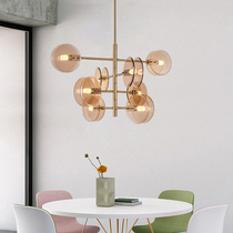 Nordic Postmodern Living Room Chandelier Brief Atmospheric Bedroom Restaurant Light Creative Personality Glass Wafer Light Lavish