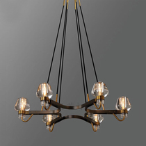 Postmodern minimalist Total Copper Creative Chandelier Nordic Designer Restaurant Bookroom bedroom Living room Villa Prototype house lamp