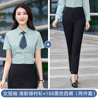 Свежая черная рубашка, штаны, короткий рукав