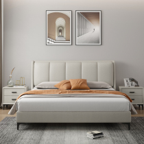 Technology cloth bed modern simple Nordic light luxury small apartment double master bedroom soft bag solid wood Net red disposable Nano