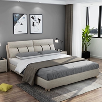 The Nordic cloth art bed washable modern minimalist 1 8 meters double master nuptial bed small cloth bed 1 5m