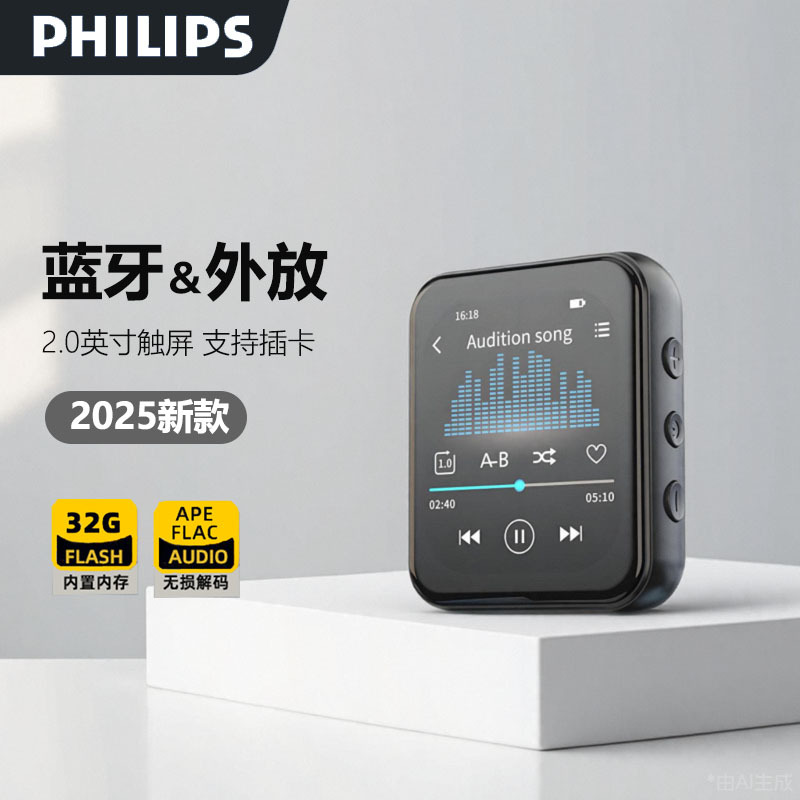 Philips Sa3620 New Bluetooth Mp3 Music Player, Portable Player Specifically for High School Students' English Listening